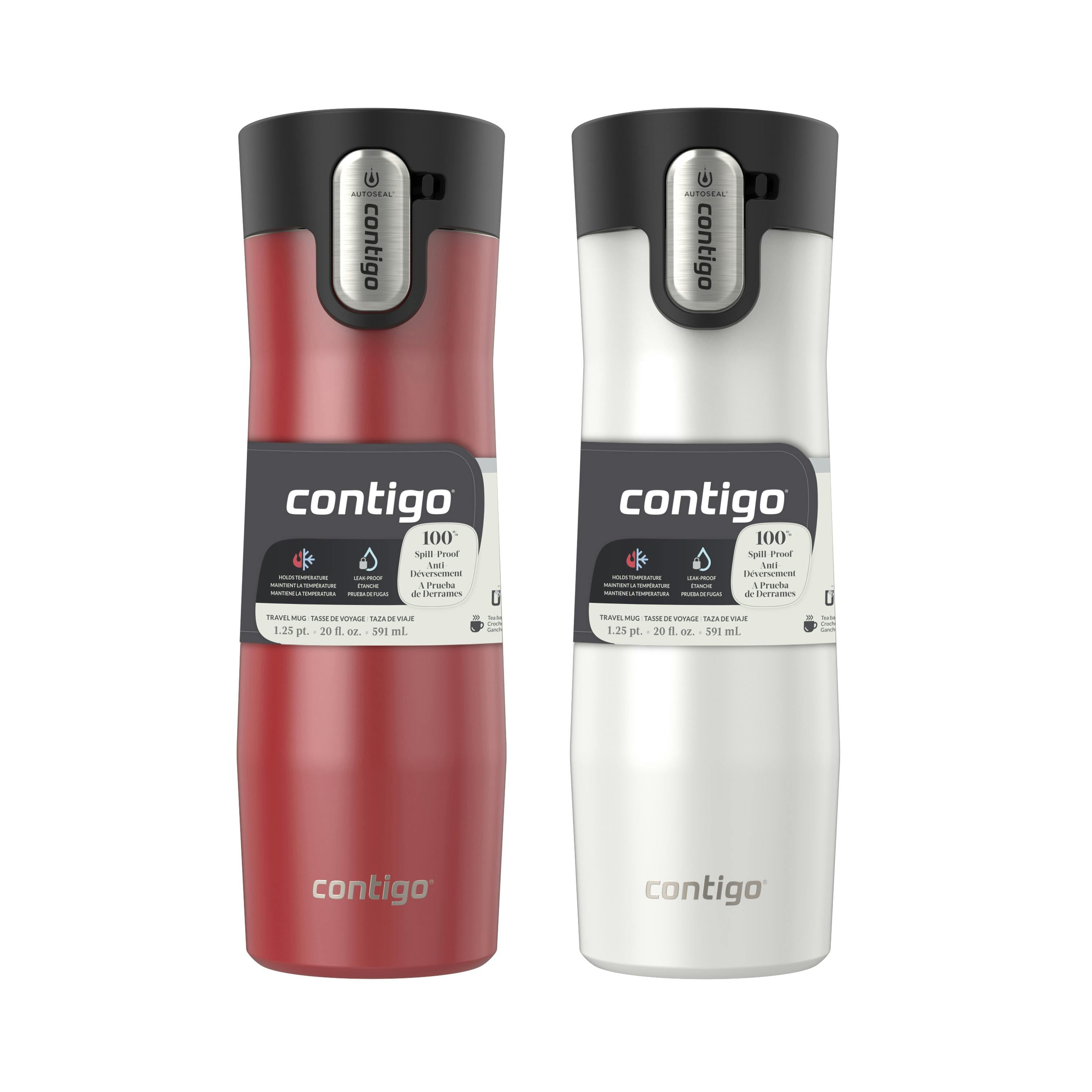 Contigo® AUTOSEAL® West Loop Vacuum-Insulated Stainless Steel Travel Mug with Easy-Clean Lid, 20 oz, 2-Pack
